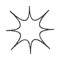 A star shaped drawing with a black outline vector