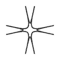 A black and white drawing of a star vector