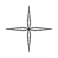 A cross made of black ink on a white background vector