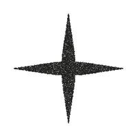A black star is drawn on a white background vector