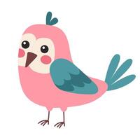 Multicolored spring bird on a white background. illustration. vector