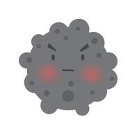 air pollution with dust PM2.5 concept vector