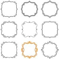 High-Quality Vintage Frame Selection for Creative Projects vector