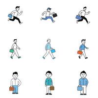Confident Man with Briefcase in Professional Attire vector