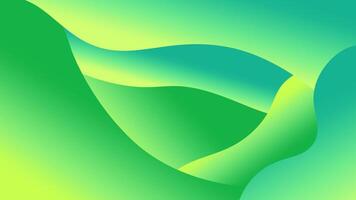 Abstract Green and Yellow Gradient Design with Fluid Wave Patterns vector