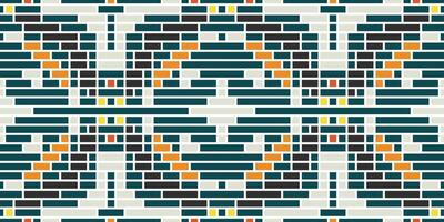 Embroidery Ikat Design Patternfolk Embroidery, Aztec Geometric Ornament Print. Design for Carpet, Wallpaper, Clothing, Wrapping, Fabric vector