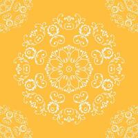 Damask Styles Sari Border Abstract Geometric Pattern Design Folk Embroidery, Aztec Ornament Print. Design for Carpet, Wallpaper, Clothing, Wrapping, Fabric vector