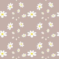 Daisy Flower Pattern. Modern Seamless Pattern Background Granny Style. Patchwork Flowers. vector