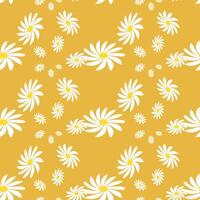 Simple Daisy Pattern Printable. Retro Vibrant Visual Perfect for Seasonal Designs and Nature Inspired Projects vector