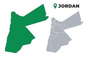 Jordan map simple flat outline set vector