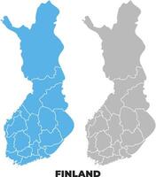 Finland simple maps flat illustration vector