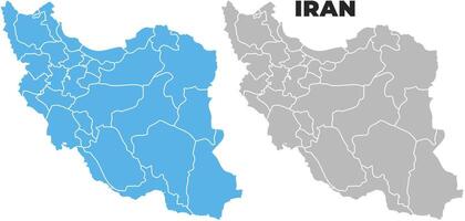 Iran simple maps flat illustration vector
