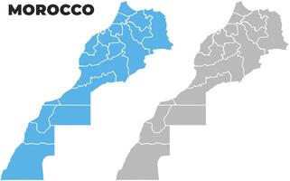 Morocco simple maps flat illustration vector