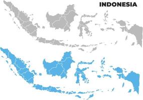 Indonesia simple maps flat illustration vector