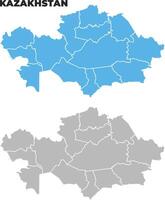 Kazakhstan simple maps flat illustration vector