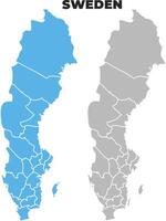 Sweden simple maps flat illustration vector