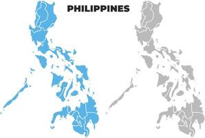 Philippines simple maps flat illustration vector