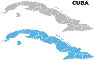 Cuba simple maps flat illustration vector