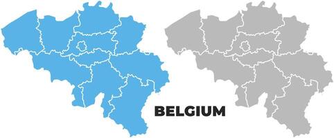Belgium simple maps flat illustration vector