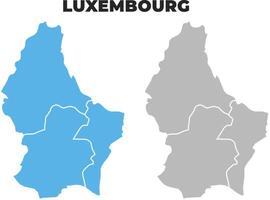 Luxembourg simple maps flat illustration vector