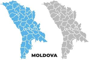 Moldova simple maps flat illustration vector