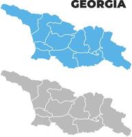 Georgia simple maps flat illustration vector