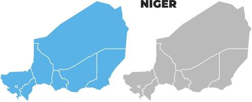 Niger simple maps flat illustration vector