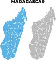 Madagascar simple maps flat illustration vector