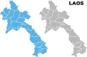 Laos simple maps flat illustration vector