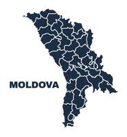 Moldova map flat border outline vector