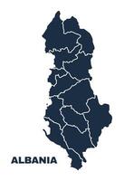Albania map flat border outline vector