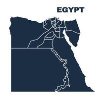 Egypt map flat border outline vector