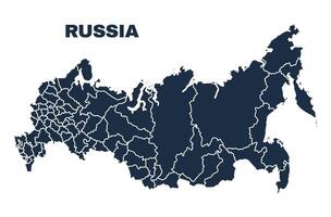 Russia map flat border outline vector