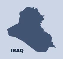 Iraq map simple flat vector