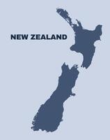 New Zealand map simple flat vector