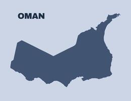 Oman map simple flat vector