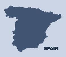 Spain map simple flat vector