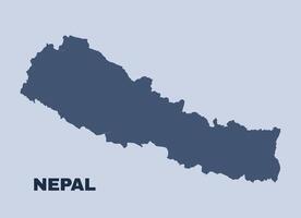 Nepal map simple flat vector