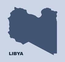Libya map simple flat vector