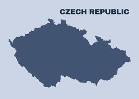 Czech Republic map simple flat vector