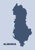 Albania map simple flat vector