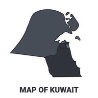 Kuwait political map border of regions outline set vector