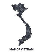Vietnam political map border of regions outline set vector