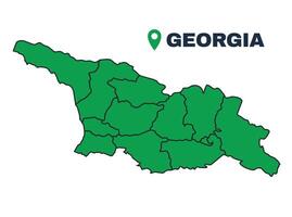 Georgia simple flat illustration map vector