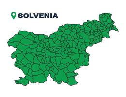 Slovenia simple flat illustration map vector