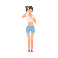 Crying teenager character Illustration on a white background vector