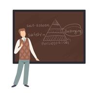 Man teaches a lecture on psychology illustration vector