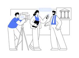 Interviewer isolated cartoon illustrations. vector