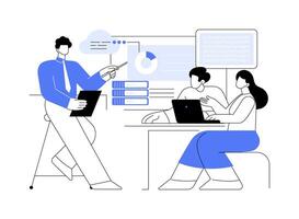 Data Science isolated cartoon illustrations. vector