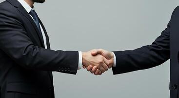 Professional handshake between two suited business persons - Generated using AI photo